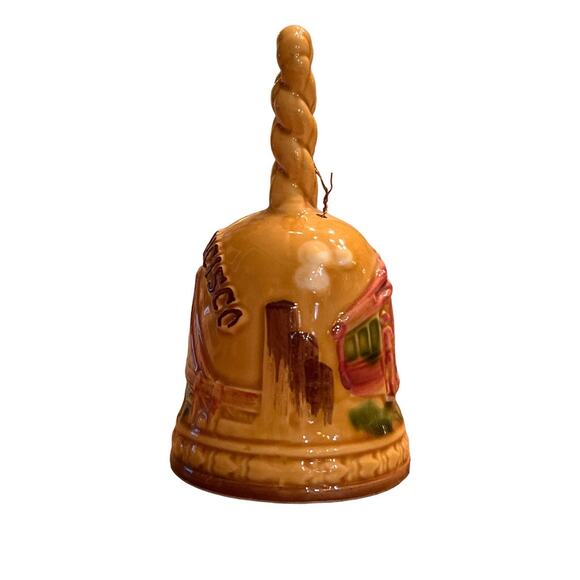 Vintage San Francisco CA Souvenir Bell Japan Made Kitch Collectible MCM Trolley - Picture 3 of 8